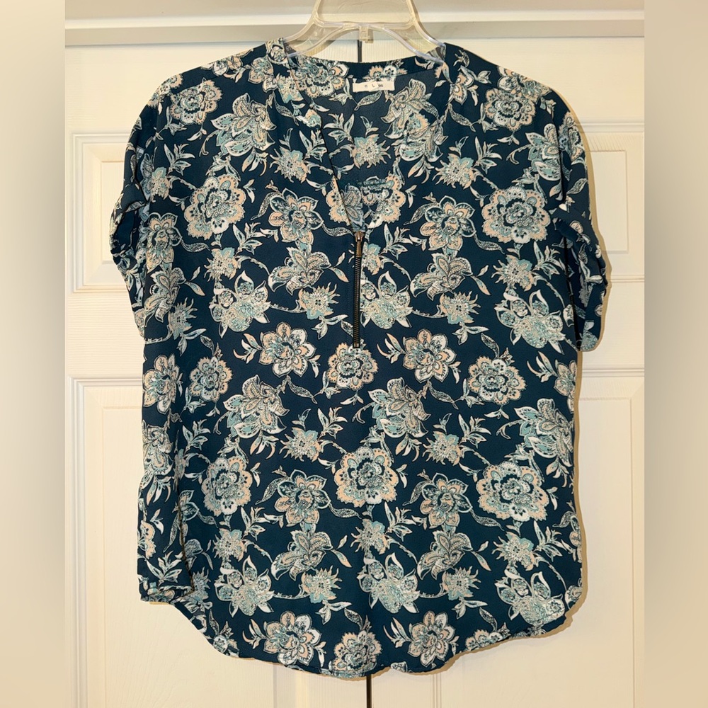 Maurices Dark Green Floral Blouse